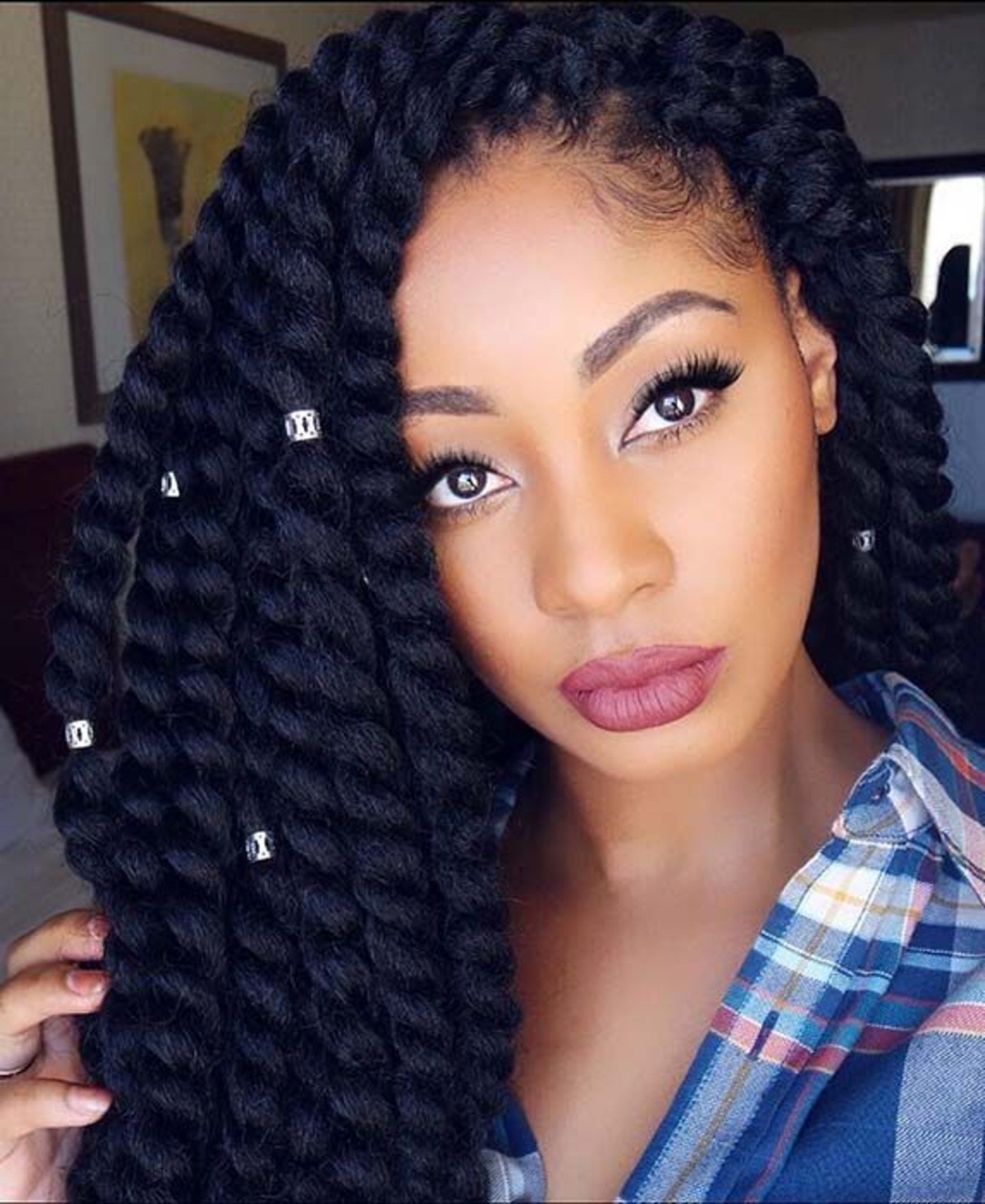 17 Braids hairstyle for black hair for Oval Face
