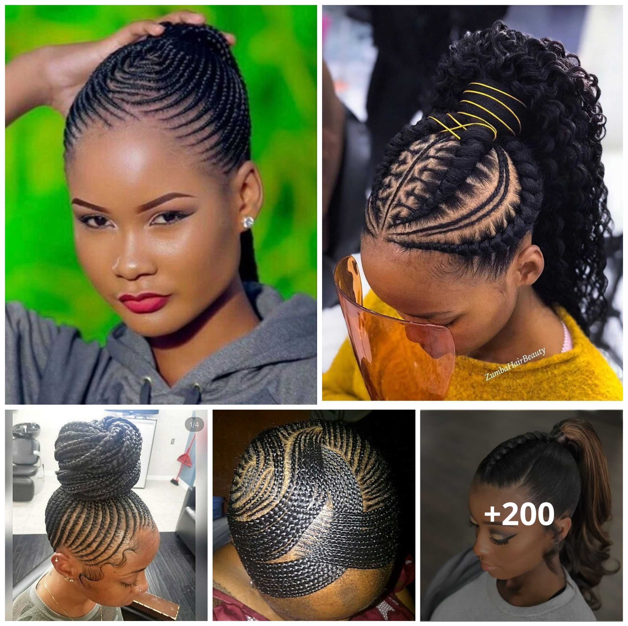 Simple and Elegant Ghana Braids Hair Style