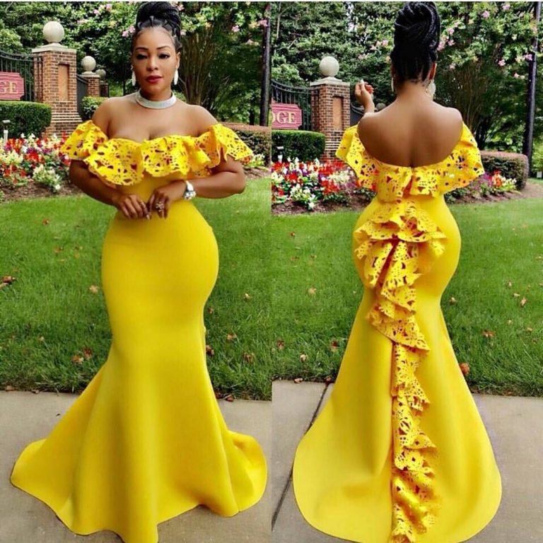 ankara fish gown styles