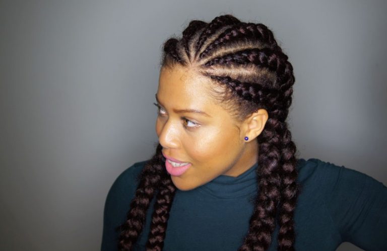 30 Lovely Ghana Braids Updos, Cornrows, Jumbo & Ponytail Styles