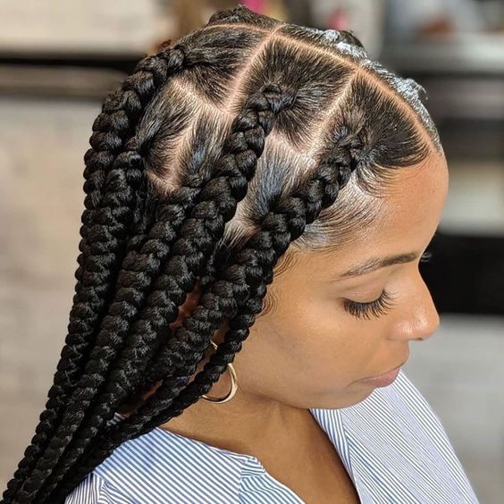 19 Gorgeous Ghana Braids Styles For 2022 - The Glossychic  Hair styles,  Unique hairstyles, Quick braided hairstyles