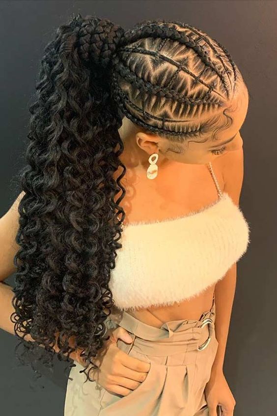 Medium How To Braid Black Hair With Weave with Curly Hair