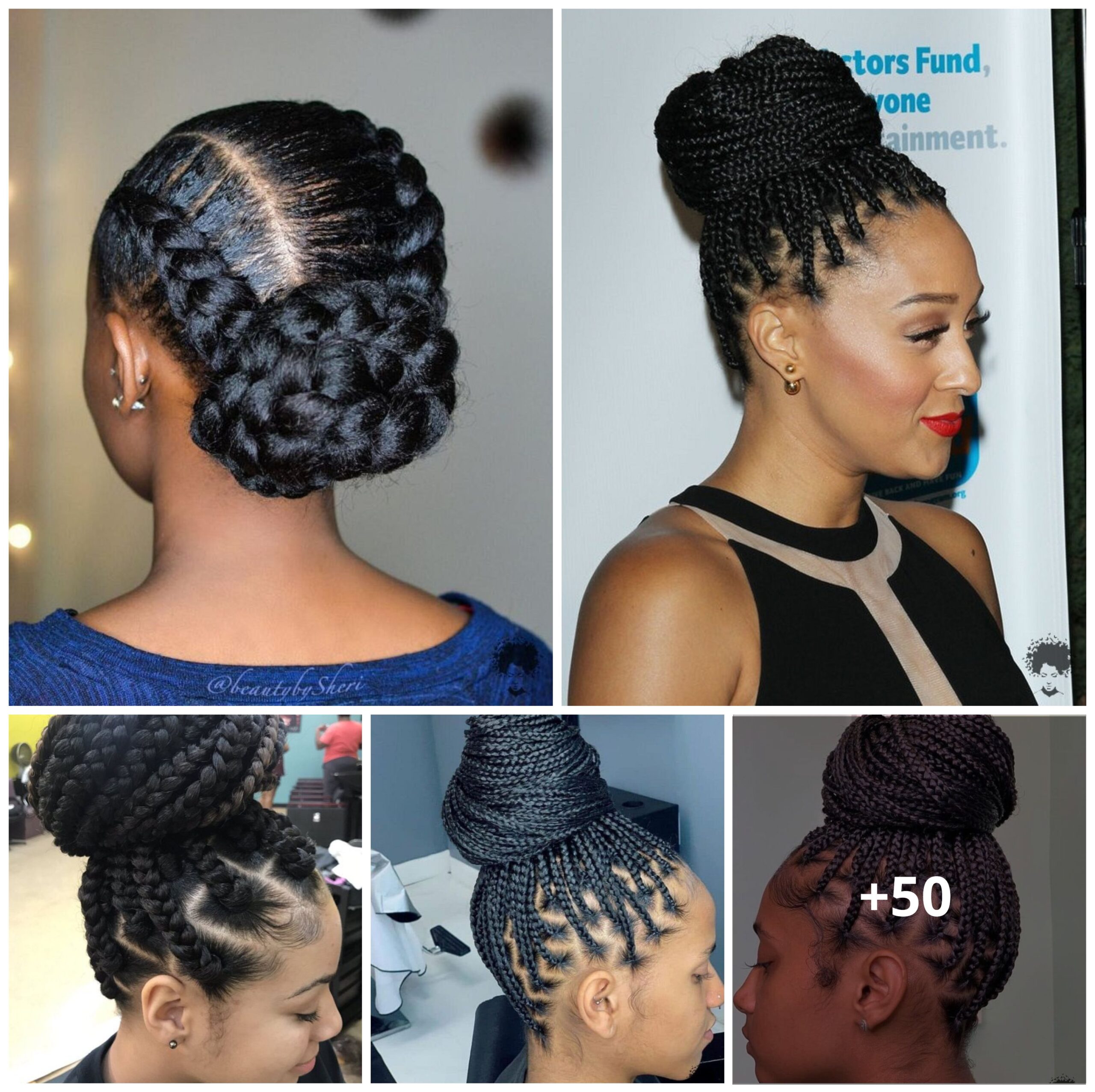 The Most Beautiful African Hair Braid Models You Can Use as a Bun