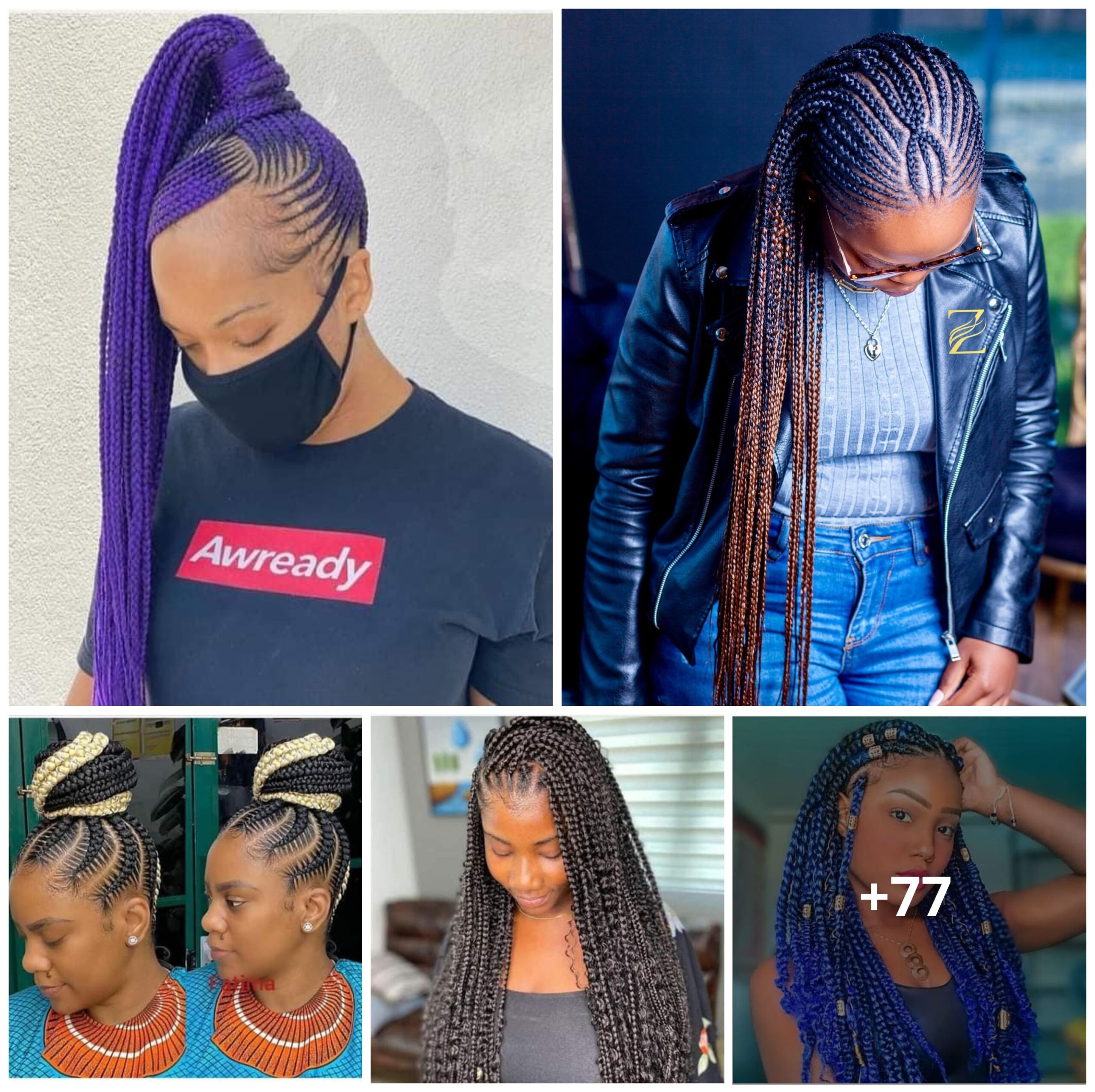 77 Ghana Braided Hairstyles with Different Designs