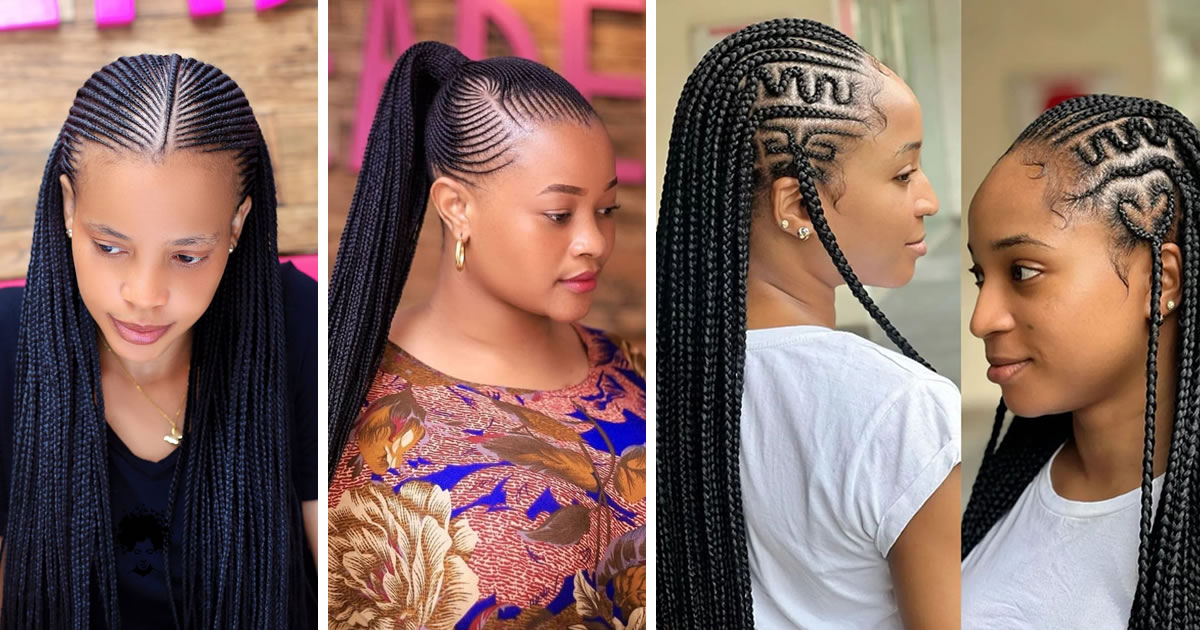 20 Fabulous Ghana Hair Braids For Tail Hairdo