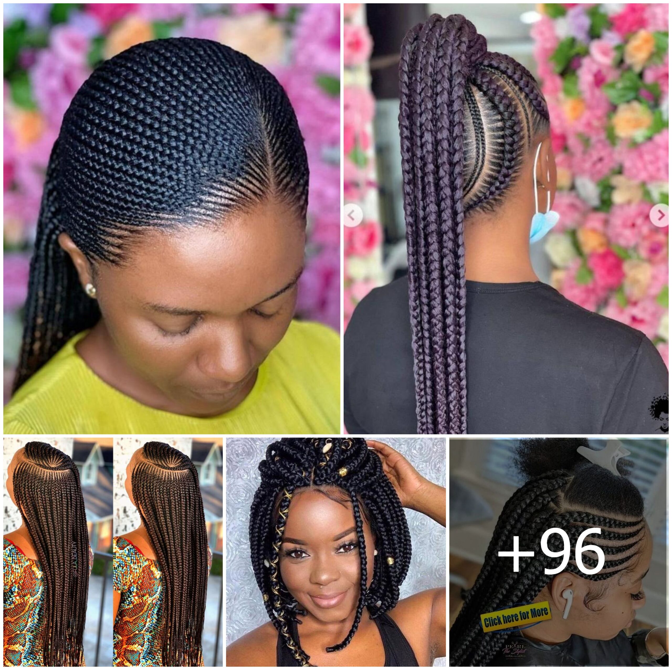 96 Stunning Ghana Braids Hairstyles to Shine in Your Next Photoshoot