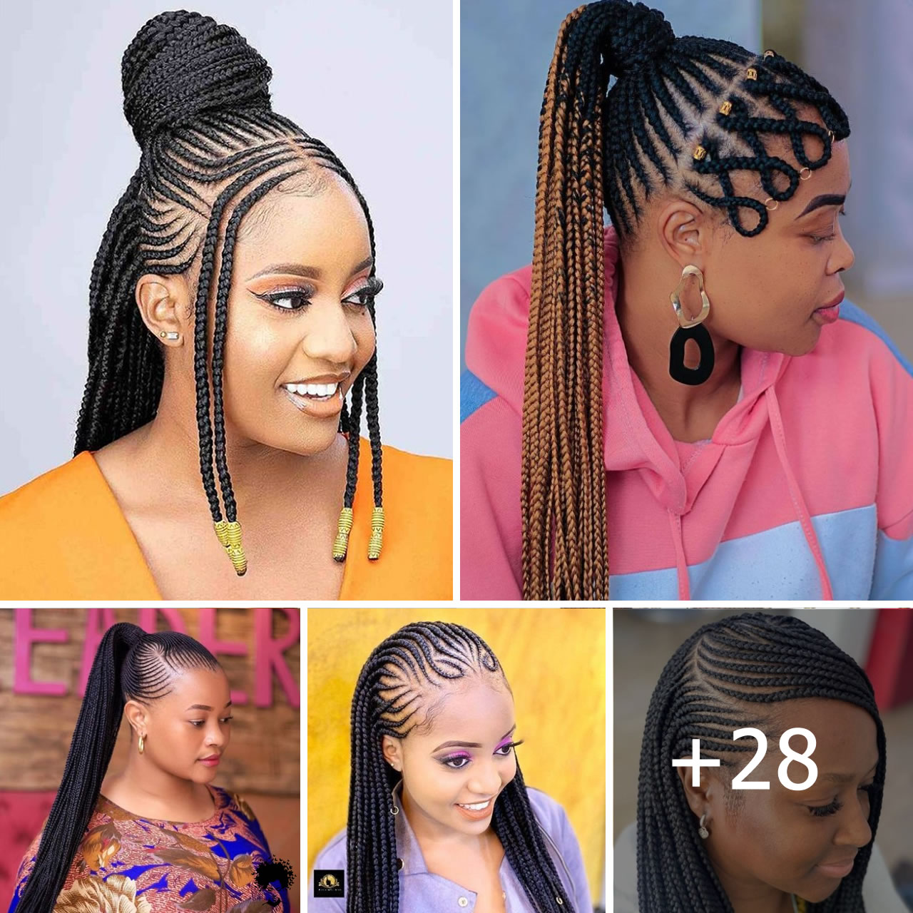 28+ Latest Ghana Braids Hairstyles For Stylish Ladies.