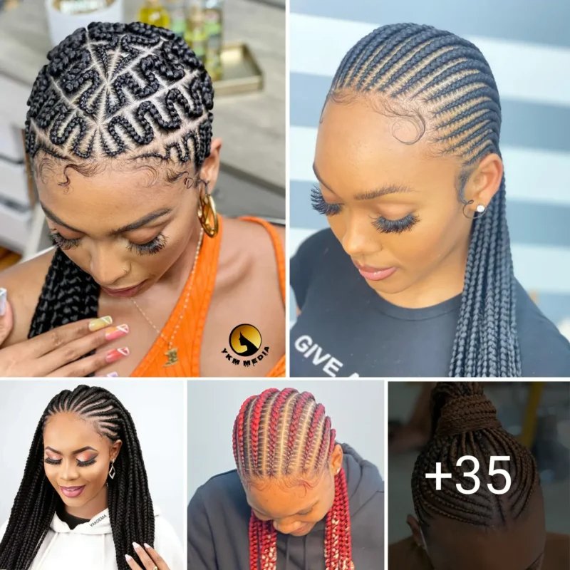 35 PHOTOS: Cornrow braid designs + Knotless braids styles